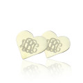 Personalised Heart Monogram Stud Earrings Personalised heart monogram stud earrings
