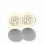 Circle Monogram 3 Initial Earrings Name Earrings Solid 18ct White Gold