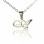 Personalised Madonna Style Initial Necklace Solid White Gold