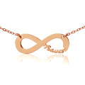 18ct Solid Rose Gold Infinity Name Necklace 18ct solid rose gold infinity name necklace