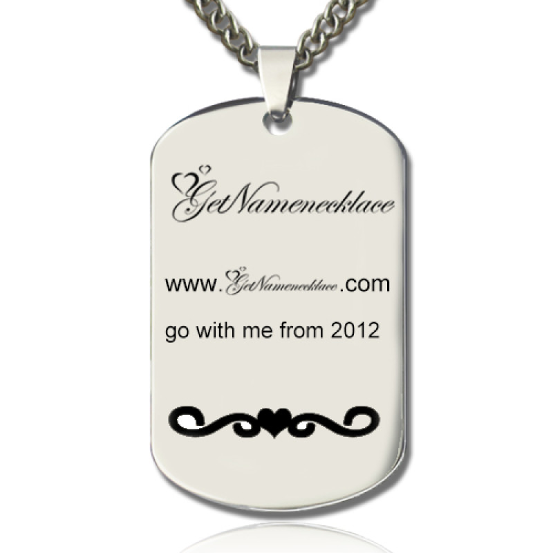 Custom logo and brand design dog tag necklace