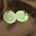 Circle Signet Monogram Earring Circle signet monogram earring view