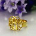 Personalised Solid Gold Monogram Ring Solid gold personalised monogram ring