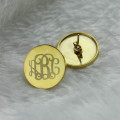 Circle monogram initial earrings product view
