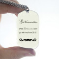 Custom logo and brand design dog tag necklace detail