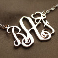 Personalised initial monogram Love necklace in solid rose gold