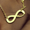 Personalised Infinity Name Necklace Personalised 18ct solid gold infinity name necklace