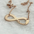 Infinity Name Necklace View 18ct solid rose gold infinity name necklace view