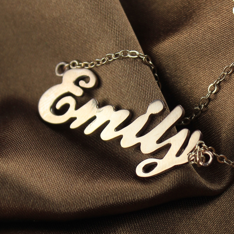 Personalised Cursive Script Name Necklace Personalised cursive script name necklace