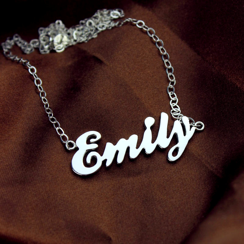 Personalised Name Necklace Personalised cursive script name necklace