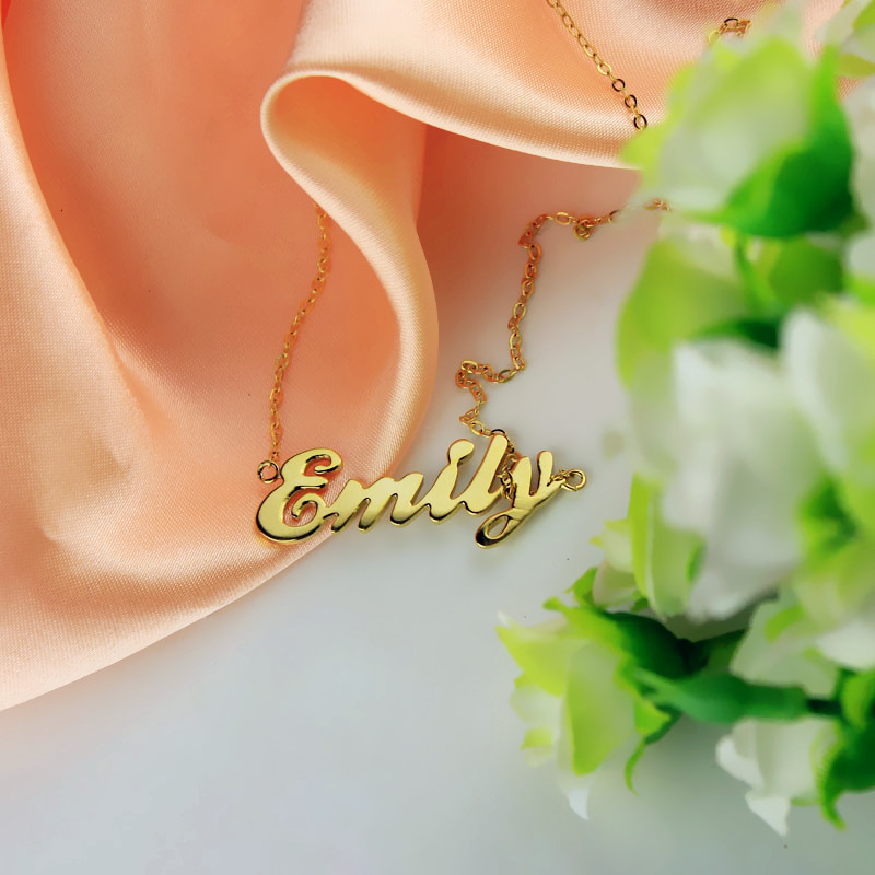 Cursive Script Name Necklace in 18ct Solid Gold Cursive script name necklace in 18ct solid gold