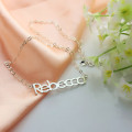 Rebecca Style Name Necklace Solid white gold Rebecca style personalised name necklace
