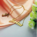 Personalised 18ct solid gold Julia style name necklace