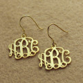 Personalised Monogram Earring Detail Personalised 18ct gold circular monogram initial earring detail