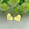 Heart Monogram Earrings Detail Personalised heart monogram stud earrings detail view