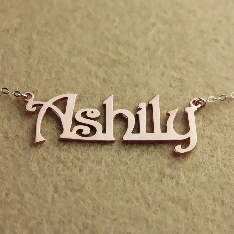 Personalised Harrington font name necklace product image