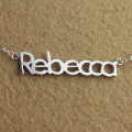 Rebecca Style Name Necklace Solid white gold Rebecca style personalised name necklace