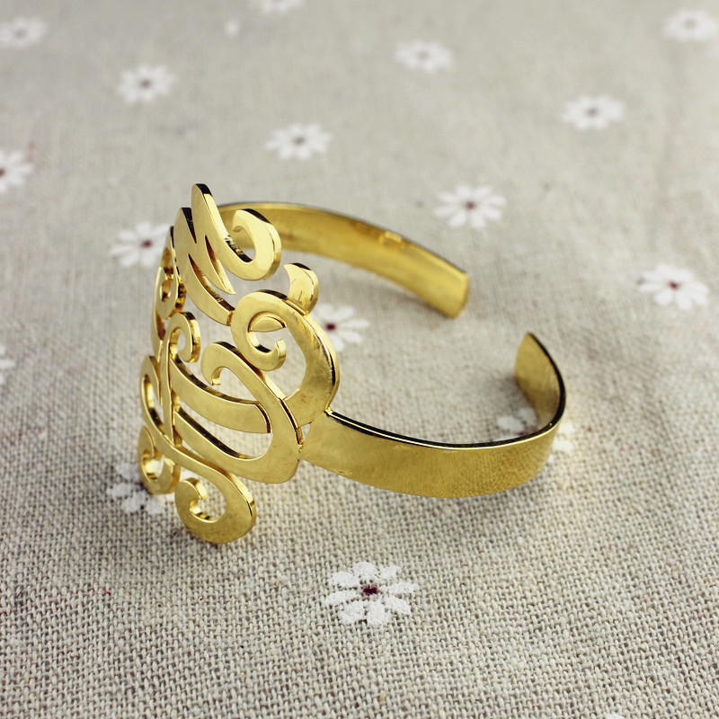 Handwritten Monogram Cuff Bracelet Handwritten monogram cuff bracelet product image