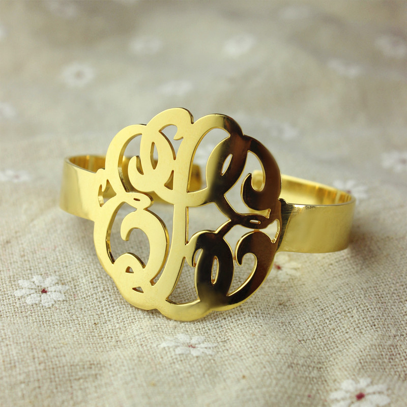 Hand-Drawn Monogram Initial Bracelet Hand-drawn monogram initial bracelet