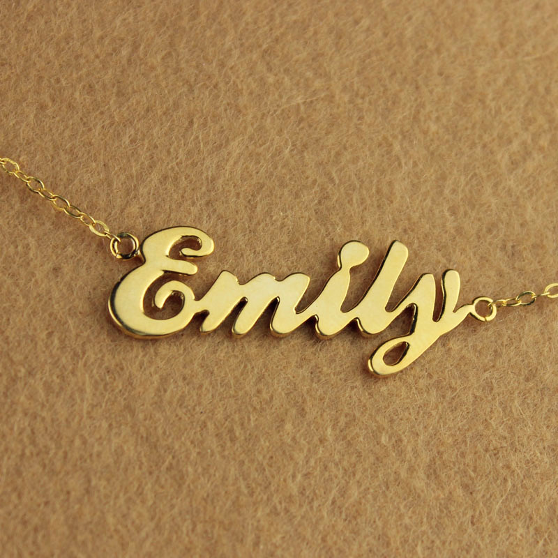 Cursive Script Name Necklace in 18ct Solid Gold Cursive script name necklace in 18ct solid gold