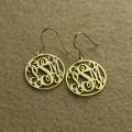 Circle Monogram Earring Detail Personalised circle monogram earring detail image