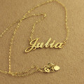 Personalised 18ct solid gold Julia style name necklace