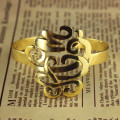 Monogram Cuff Bracelet Detail Handwritten monogram cuff bracelet detail image