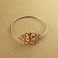 Rose Gold Monogram Initial Bangle Bracelet Rose Gold Monogram Initial Bangle Bracelet product image