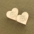 Engraved Heart Monogram Earrings Engraved heart monogram earrings product image
