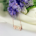 Personalised three-initial monogram bracelet or anklet detail