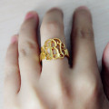 Cut-Out Solid Gold Monogram Ring Solid gold cut-out monogram initial ring