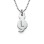 Tiny Cat Necklace with Initial in Sterling Silver	