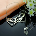 Double heart necklace product image