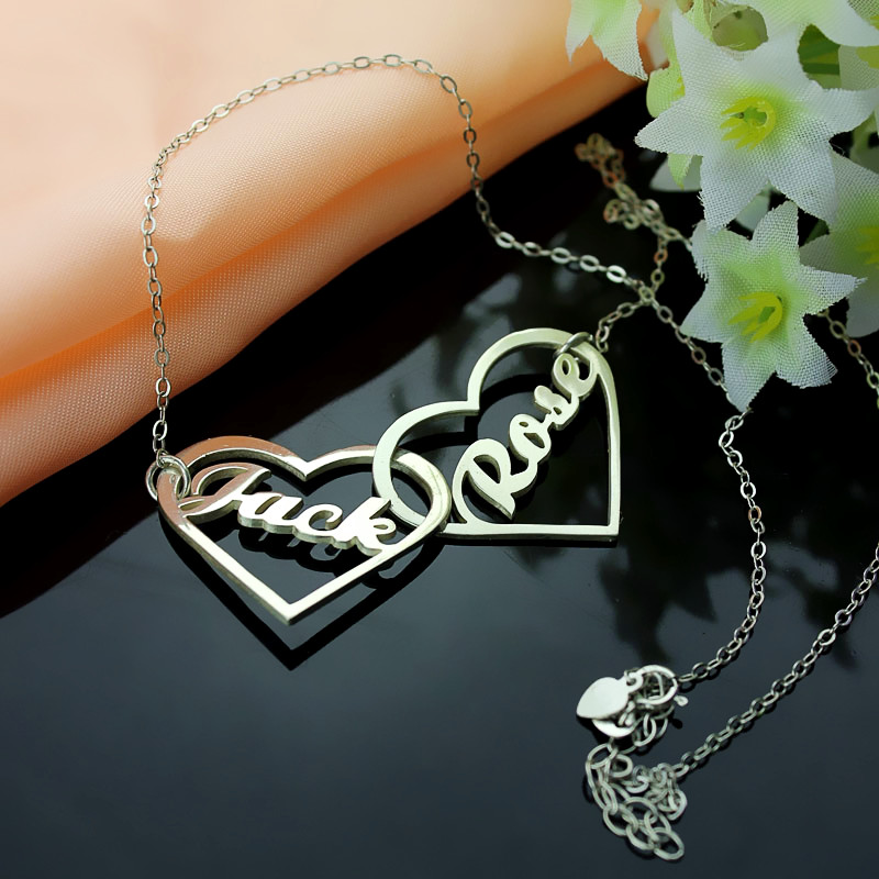 Double heart necklace product image