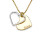 Personalised Two Tone Heart Necklace for Couples	