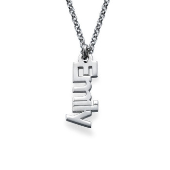 Vertical Name Necklace in Sterling Silver Vertical Name Necklace in Sterling Silver