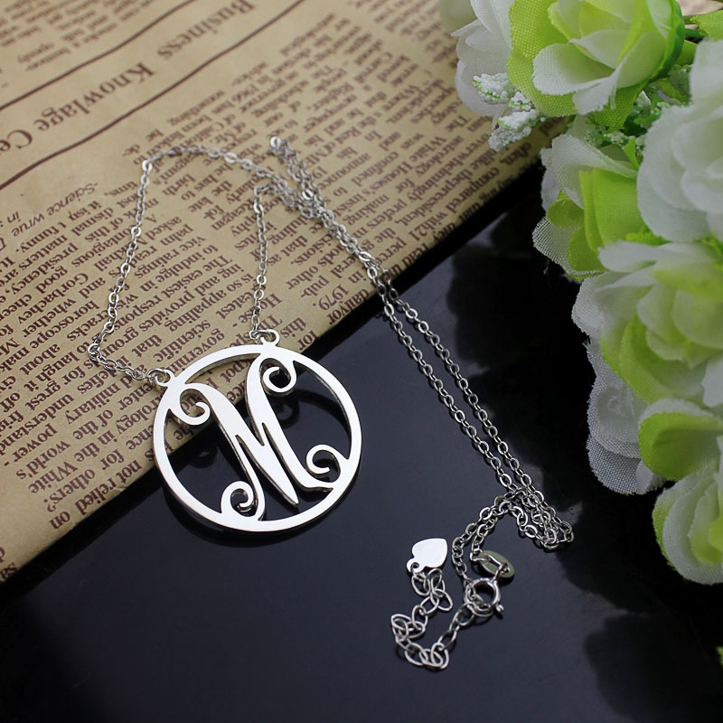 White Gold Initial Charm White gold initial charm