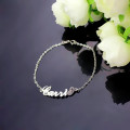 White Gold Name Bracelet White gold personalised name bracelet