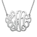 Large Sterling Silver Monogram Necklace Large sterling silver monogram necklace with personalised initials