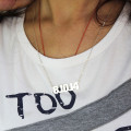 Personalised number name necklace product view