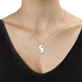 Yin Yang pendant necklace for couples with engraving detail