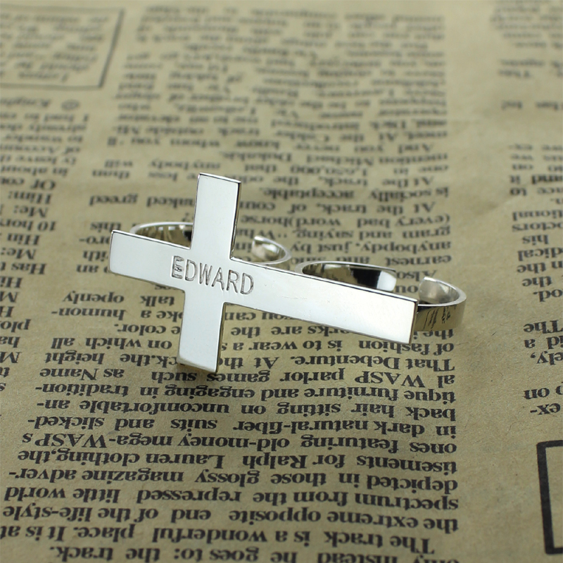 Custom two-finger cross ring product image