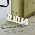 Personalised number name necklace detail image