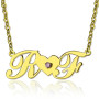 18ct Gold Plated Two Initials Necklace