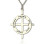 Silver Latin Style Circle Cross Necklace with Any Names
