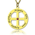 Personalised Circle Cross Name Necklace Personalised circle cross name necklace