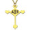 Engraved Cross Monogram Necklace 18ct Gold Plated