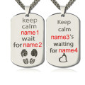 Personalised his and hers dog tag necklaces