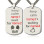 Personalised Cute His and Hers Dog Tag Necklaces Sterling Silver