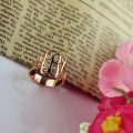 Personalised three-initial cut-out monogram ring